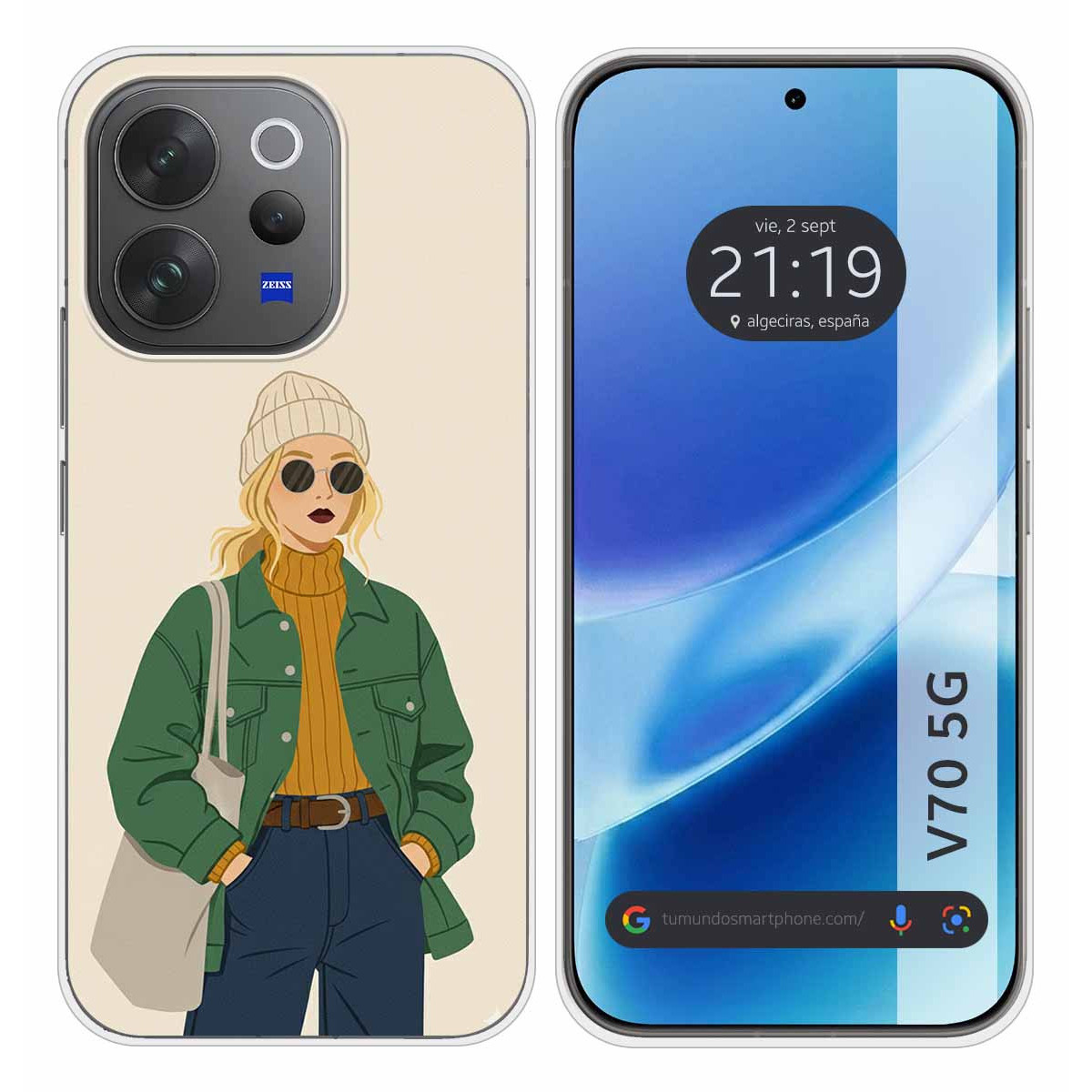 Funda Silicona para Vivo V70 5G diseño Mujer 03...