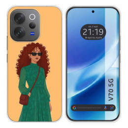 Funda Silicona para Vivo V70 5G diseño Mujer 06 Dibujos