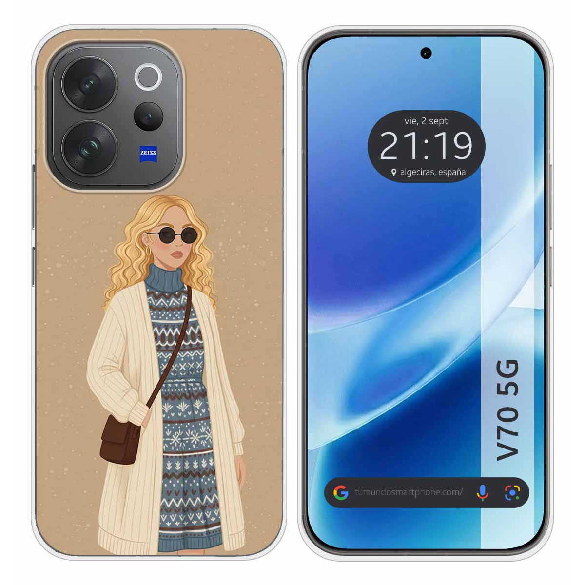 Funda Silicona para Vivo V70 5G diseño Mujer 10...