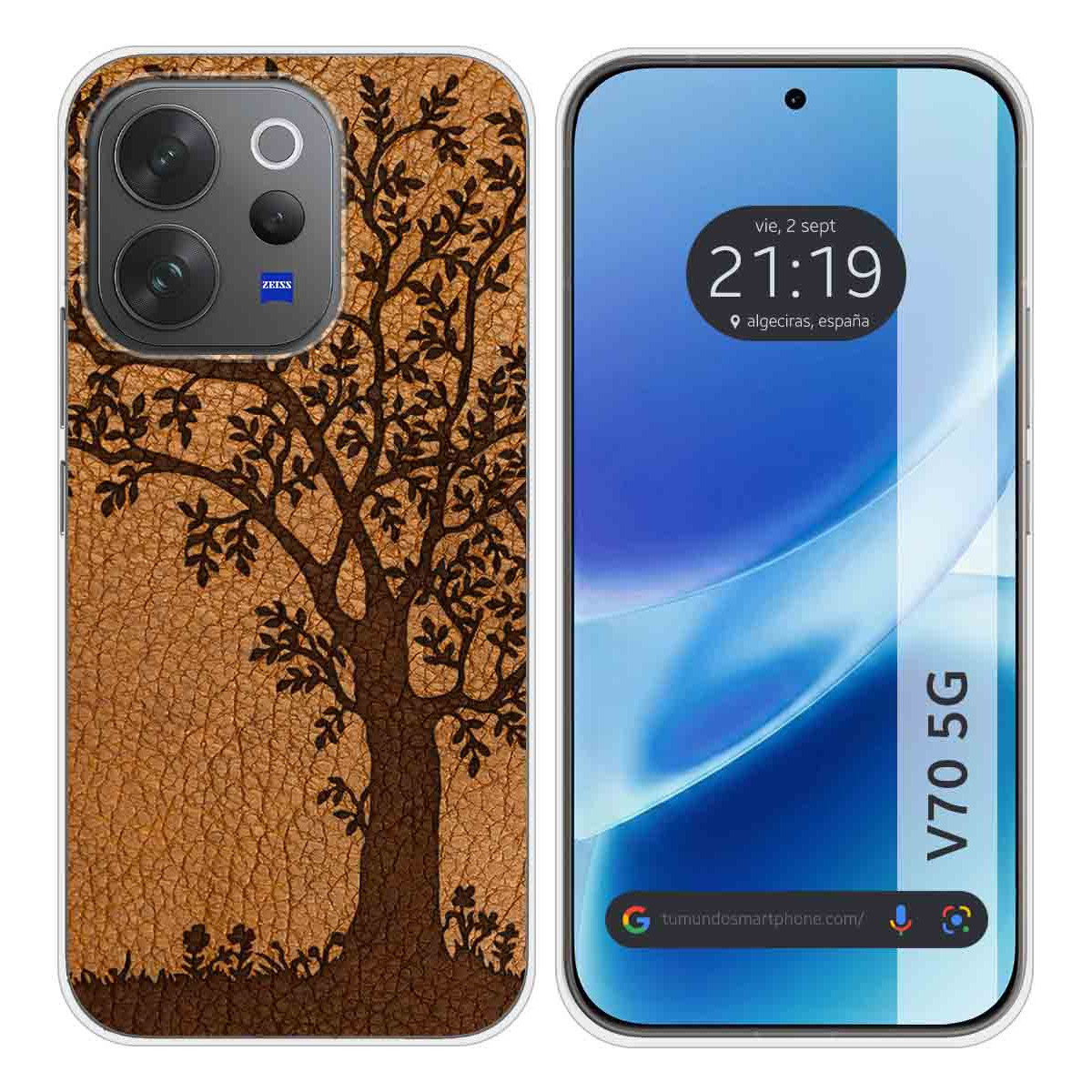Funda Silicona para Vivo V70 5G diseño Cuero 03...
