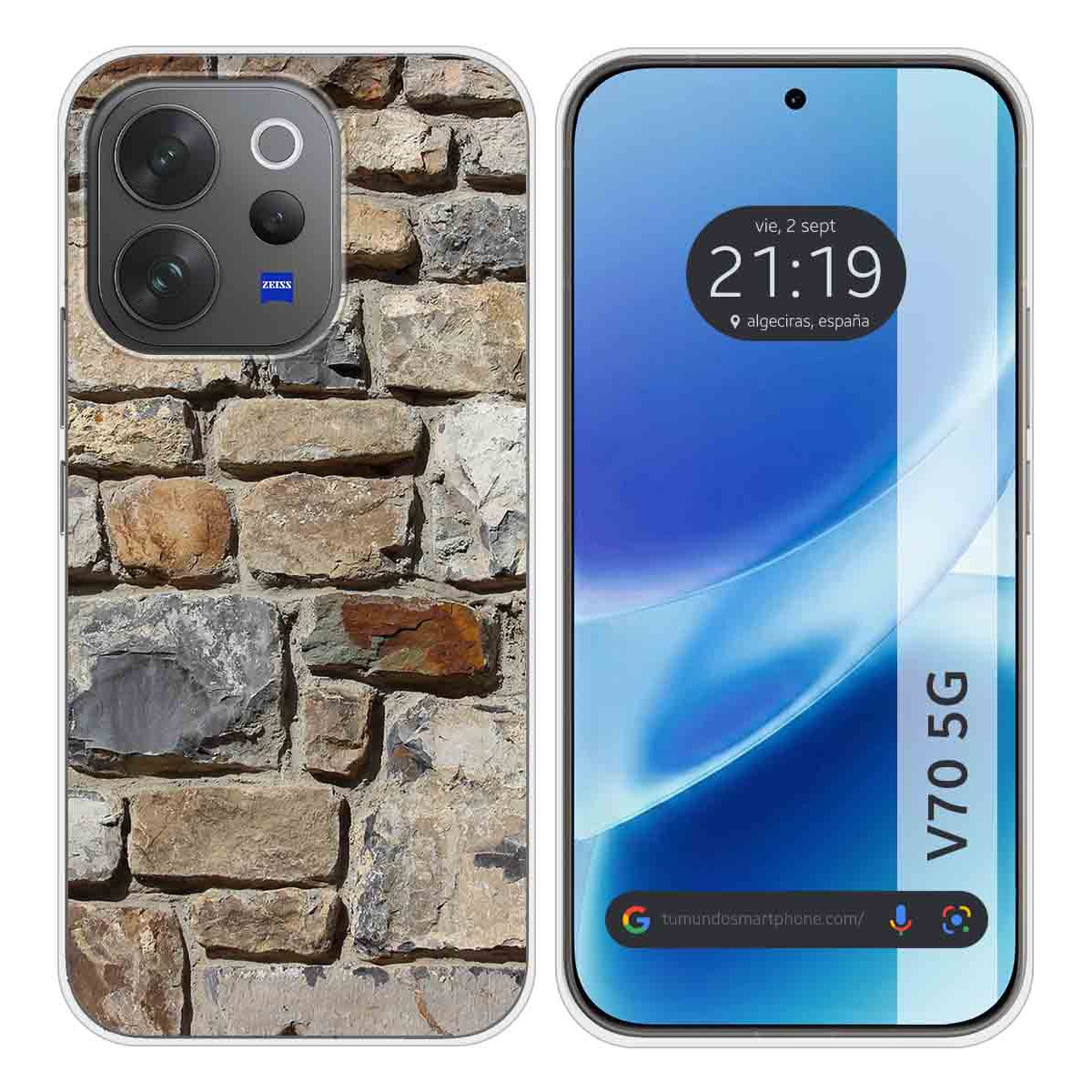 Funda Silicona para Vivo V70 5G diseño Ladrillo...