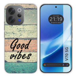 Funda Silicona para Vivo V70 5G diseño Madera 01 Dibujos