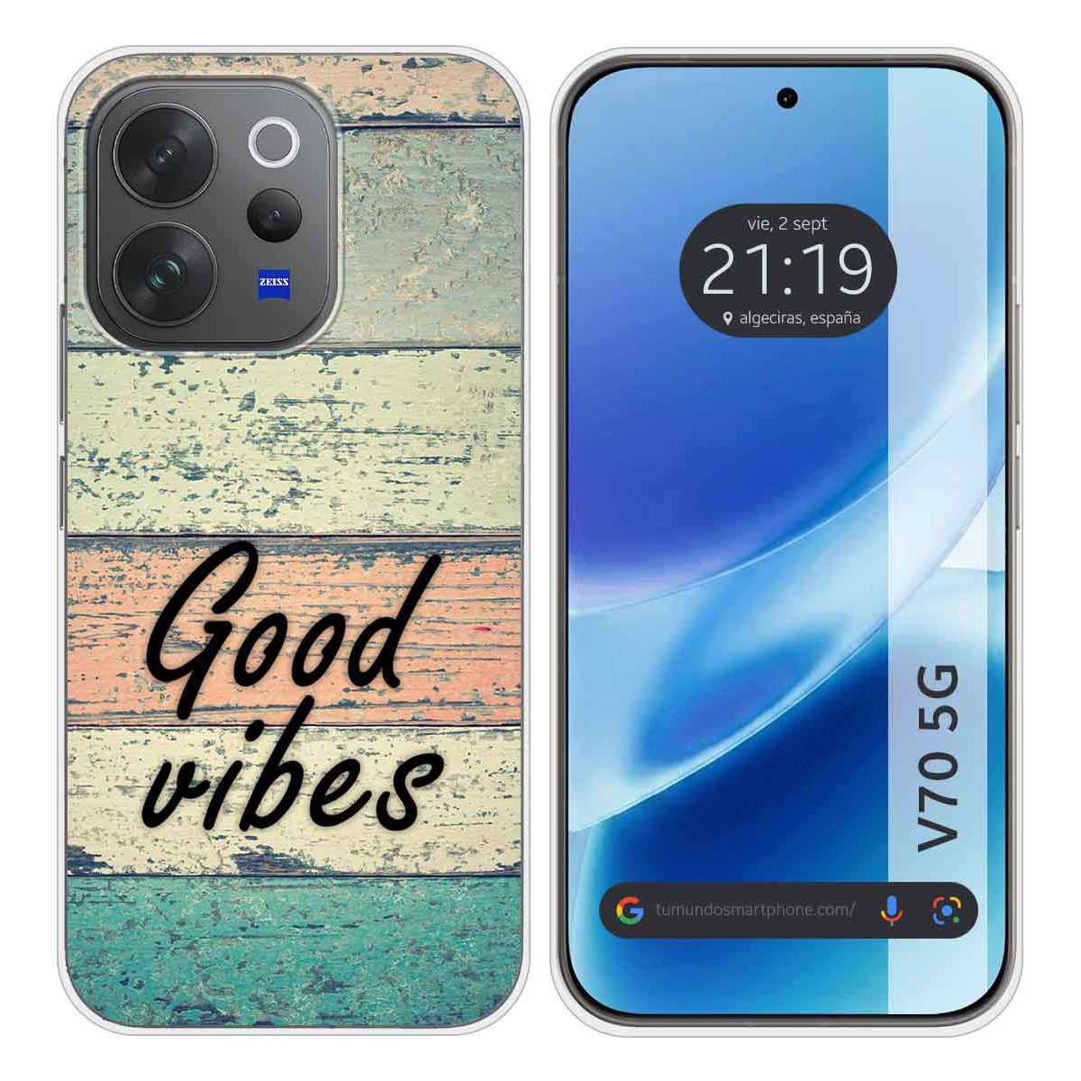 Funda Silicona para Vivo V70 5G diseño Madera...
