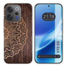 Funda Silicona para Vivo V70 5G diseño Madera 06 Dibujos
