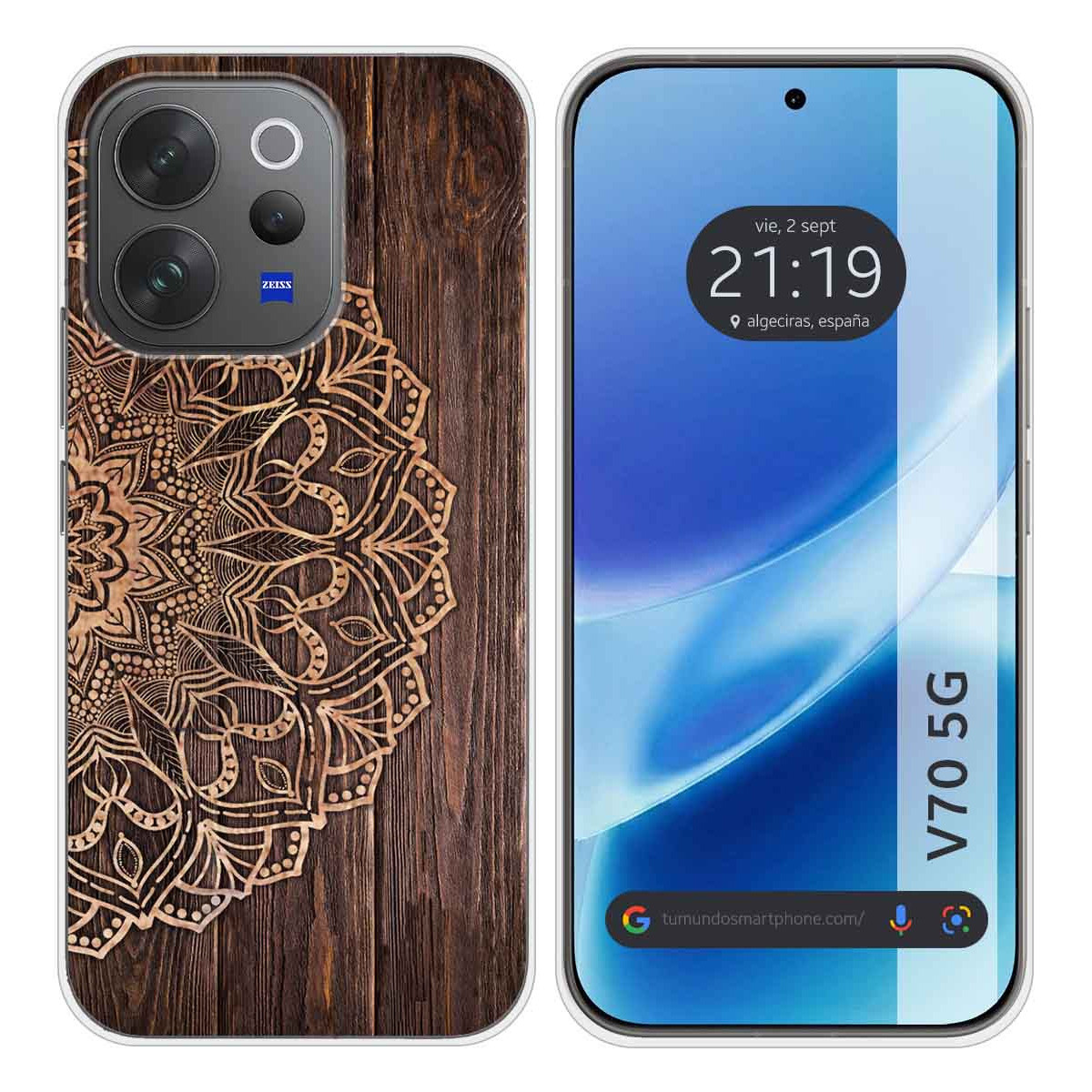 Funda Silicona para Vivo V70 5G diseño Madera...