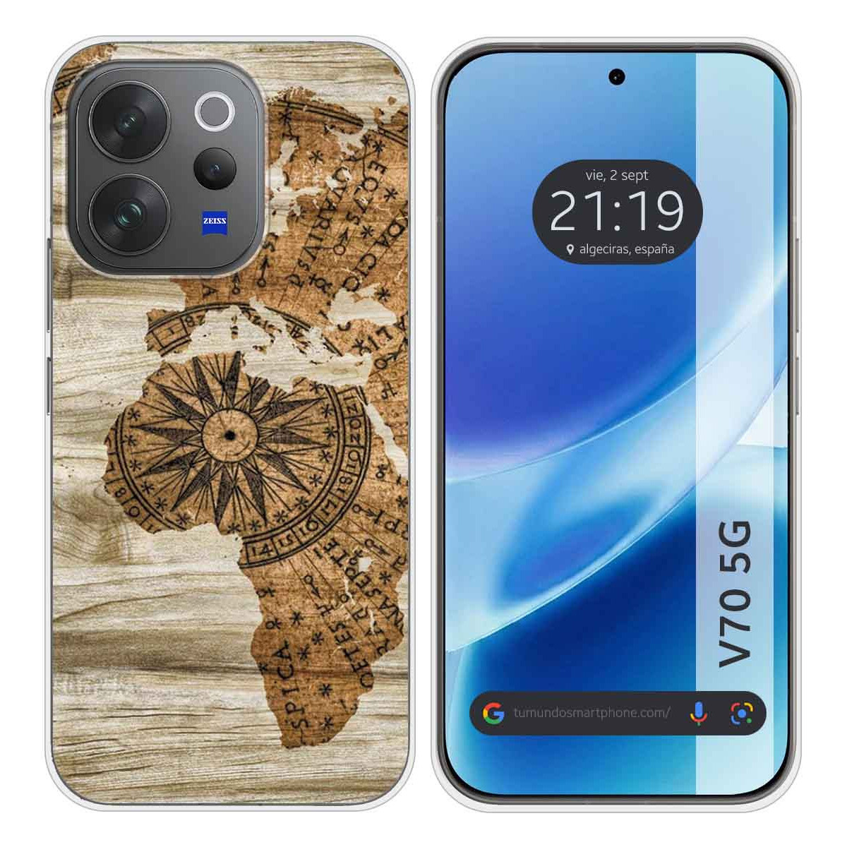 Funda Silicona para Vivo V70 5G diseño Madera...