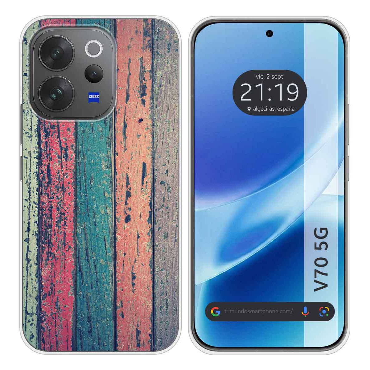 Funda Silicona para Vivo V70 5G diseño Madera...