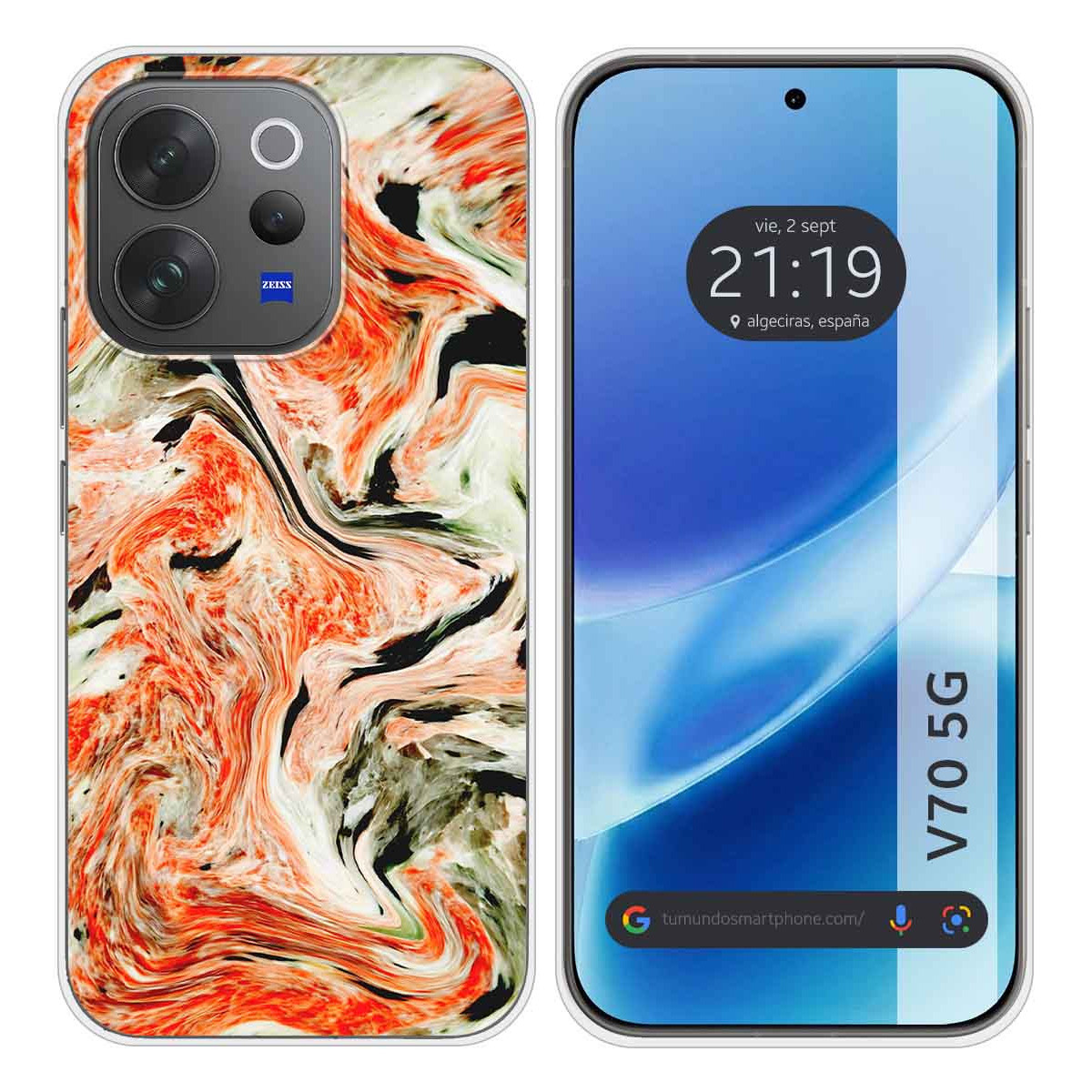 Funda Silicona para Vivo V70 5G diseño Mármol...