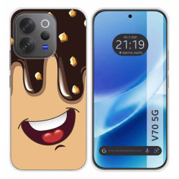 Funda Silicona para Vivo V70 5G diseño Helado Chocolate...