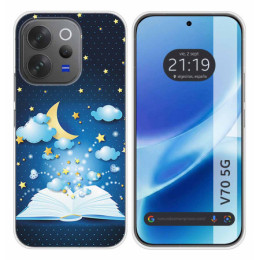 Funda Silicona para Vivo V70 5G diseño Libro Cuentos Dibujos