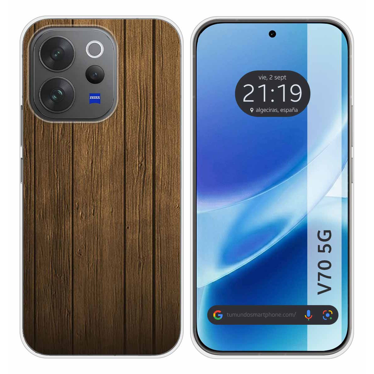 Funda Silicona para Vivo V70 5G diseño Madera...