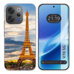 Funda Silicona para Vivo V70 5G diseño Paris Dibujos