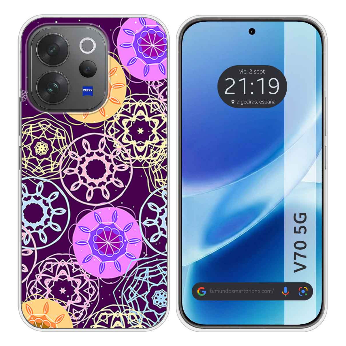 Funda Silicona para Vivo V70 5G diseño Radial...