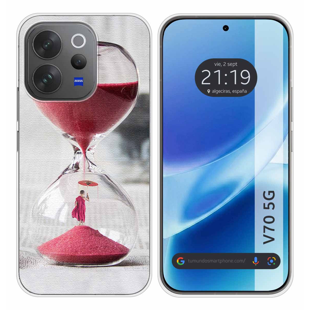 Funda Silicona para Vivo V70 5G diseño Reloj...