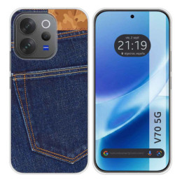 Funda Silicona para Vivo V70 5G diseño Vaquero Dibujos