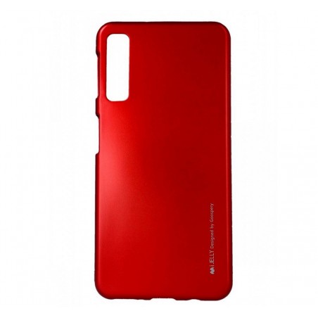 Funda Gel Tpu Mercury i-Jelly Metal para Samsung Galaxy A7 (2018) color Roja