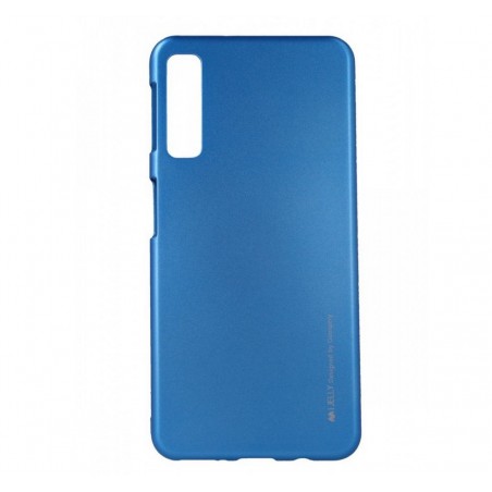 Funda Gel Tpu Mercury i-Jelly Metal para Samsung Galaxy A7 (2018) color Azul