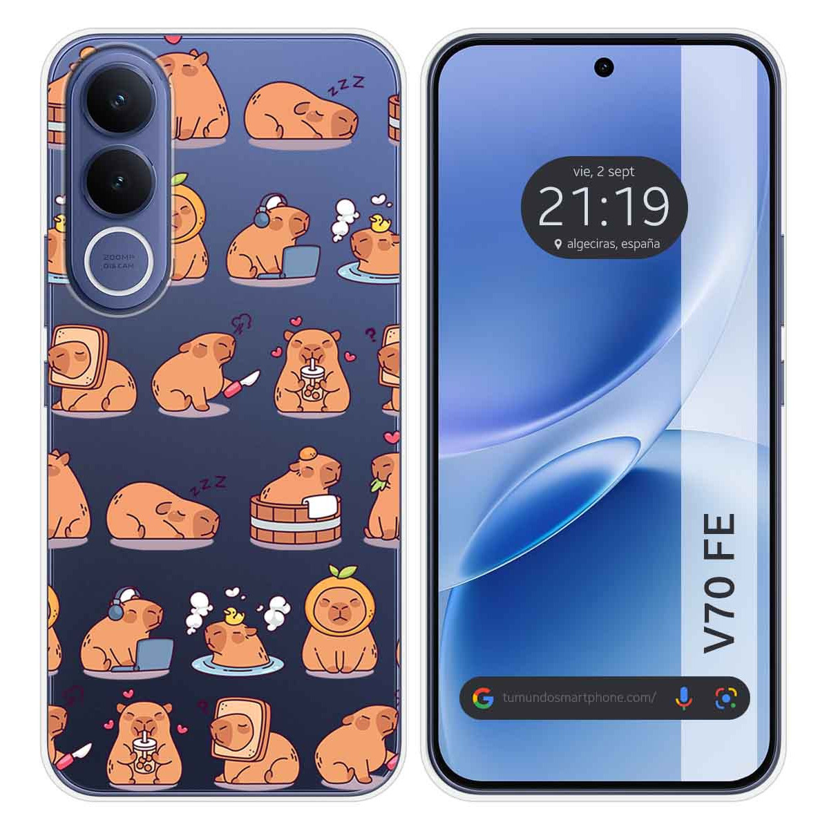 Funda Silicona Transparente para Vivo V70 FE...