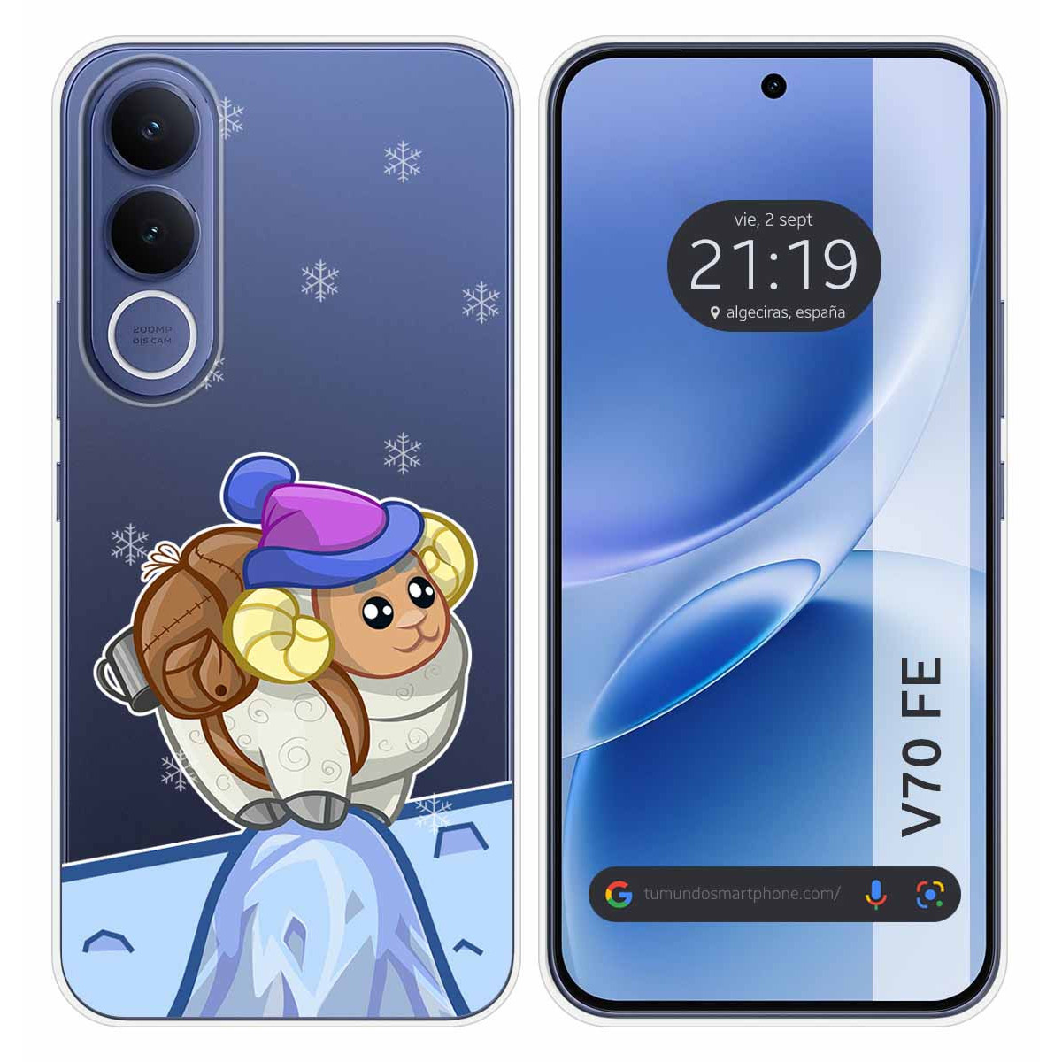 Funda Silicona Transparente para Vivo V70 FE...