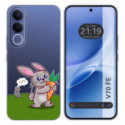 Funda Silicona Transparente para Vivo V70 FE diseño Conejo Dibujos