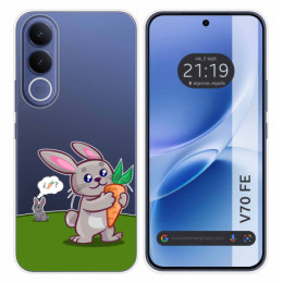 Funda Silicona Transparente para Vivo V70 FE diseño...