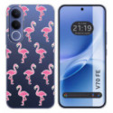 Funda Silicona Transparente para Vivo V70 FE diseño Flamenco Dibujos