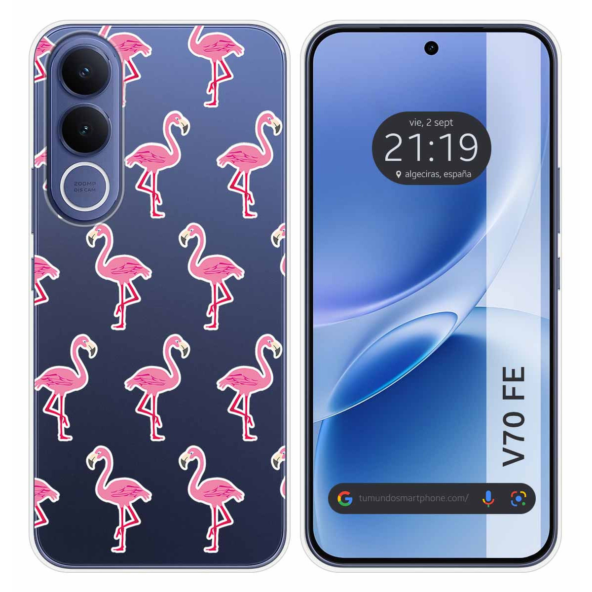 Funda Silicona Transparente para Vivo V70 FE...