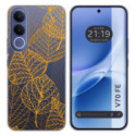 Funda Silicona Transparente para Vivo V70 FE diseño Hojas Dibujos