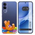 Funda Silicona Transparente para Vivo V70 FE diseño Leopardo Dibujos
