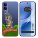 Funda Silicona Transparente para Vivo V70 FE diseño Mono Dibujos