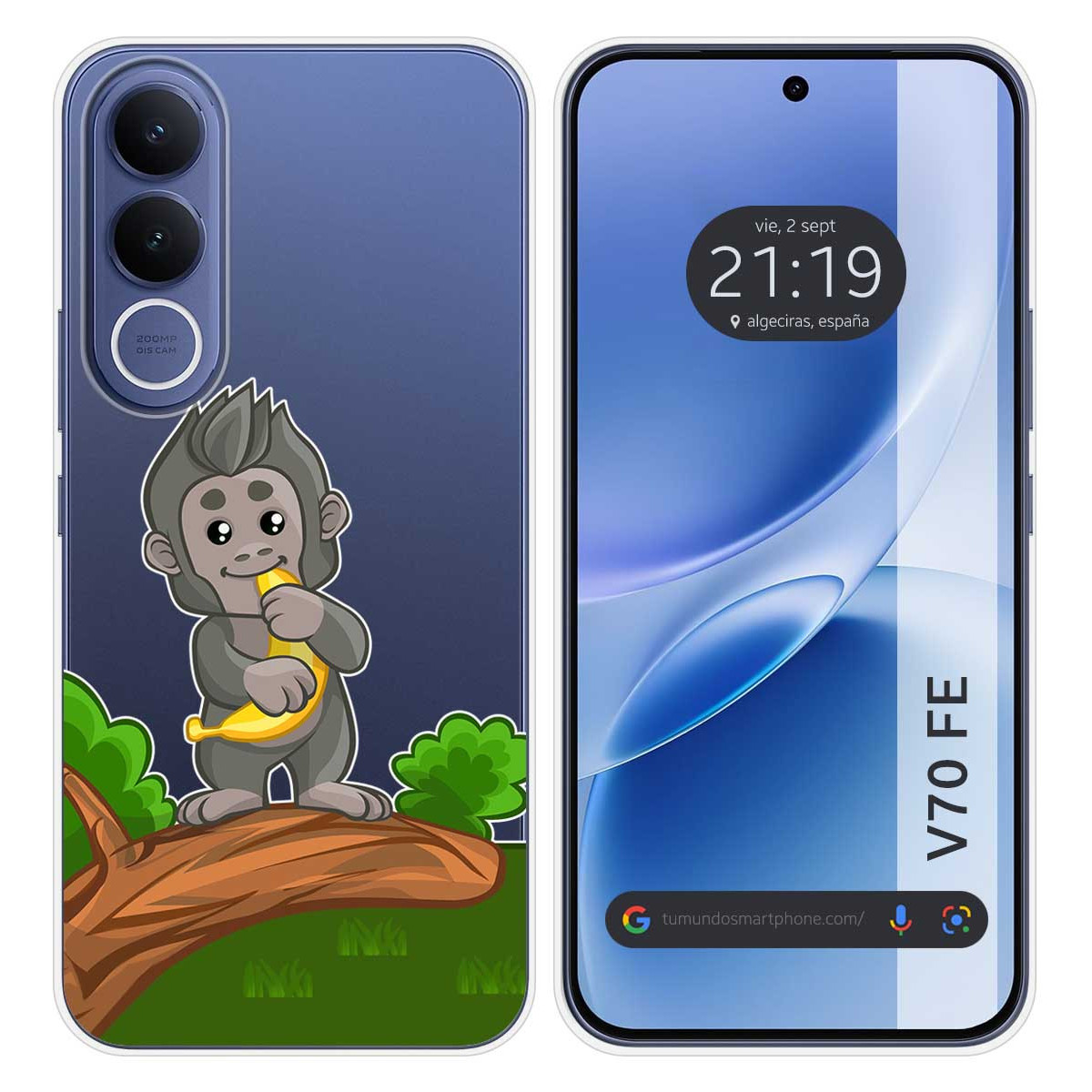 Funda Silicona Transparente para Vivo V70 FE...