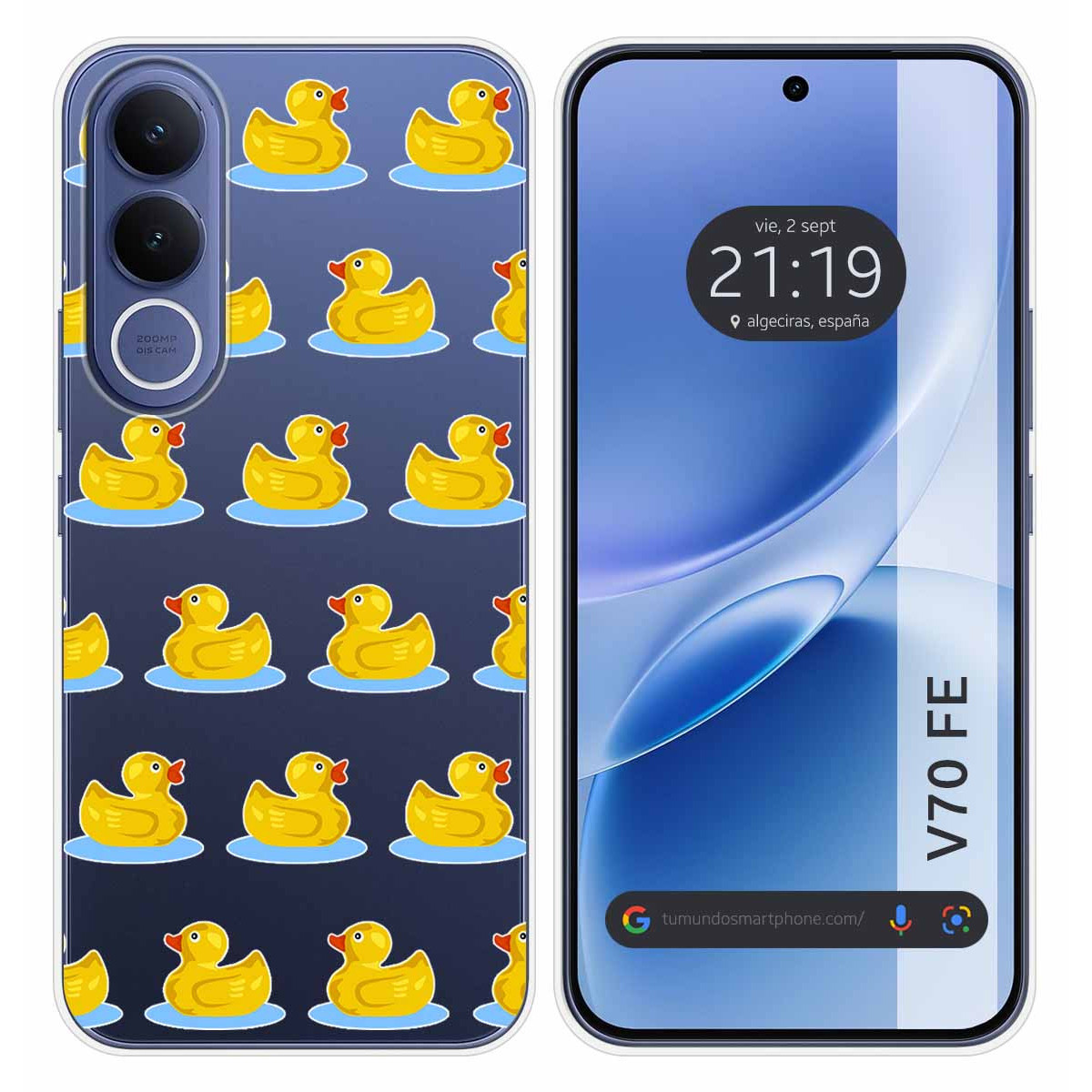 Funda Silicona Transparente para Vivo V70 FE...