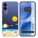 Funda Silicona Transparente para Vivo V70 FE diseño Playa Dibujos