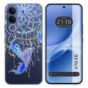 Funda Silicona Transparente para Vivo V70 FE diseño Plumas Dibujos
