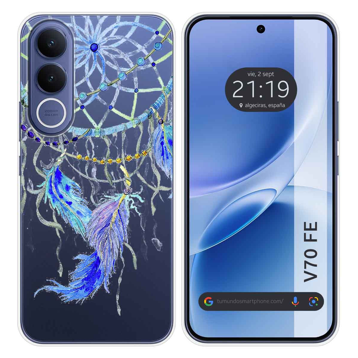 Funda Silicona Transparente para Vivo V70 FE...