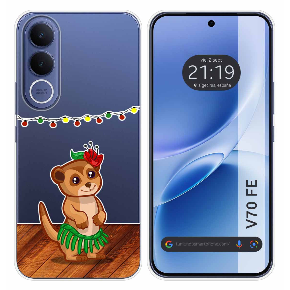 Funda Silicona Transparente para Vivo V70 FE...