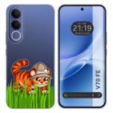 Funda Silicona Transparente para Vivo V70 FE diseño Tigre Dibujos