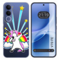 Funda Silicona Transparente para Vivo V70 FE diseño Unicornio Dibujos
