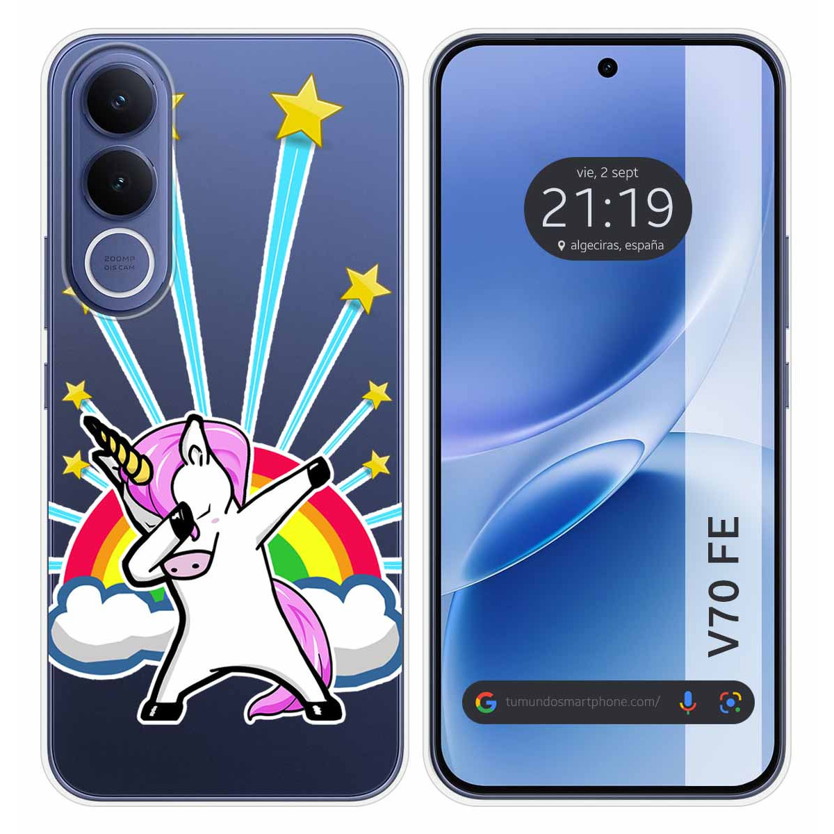 Funda Silicona Transparente para Vivo V70 FE...
