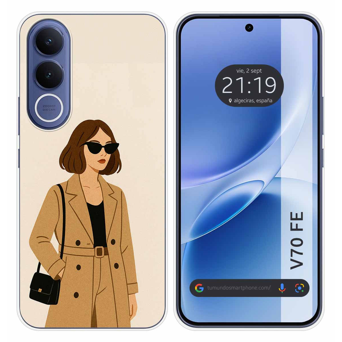 Funda Silicona para Vivo V70 FE diseño Mujer 01...