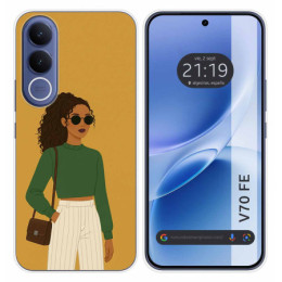 Funda Silicona para Vivo V70 FE diseño Mujer 02 Dibujos