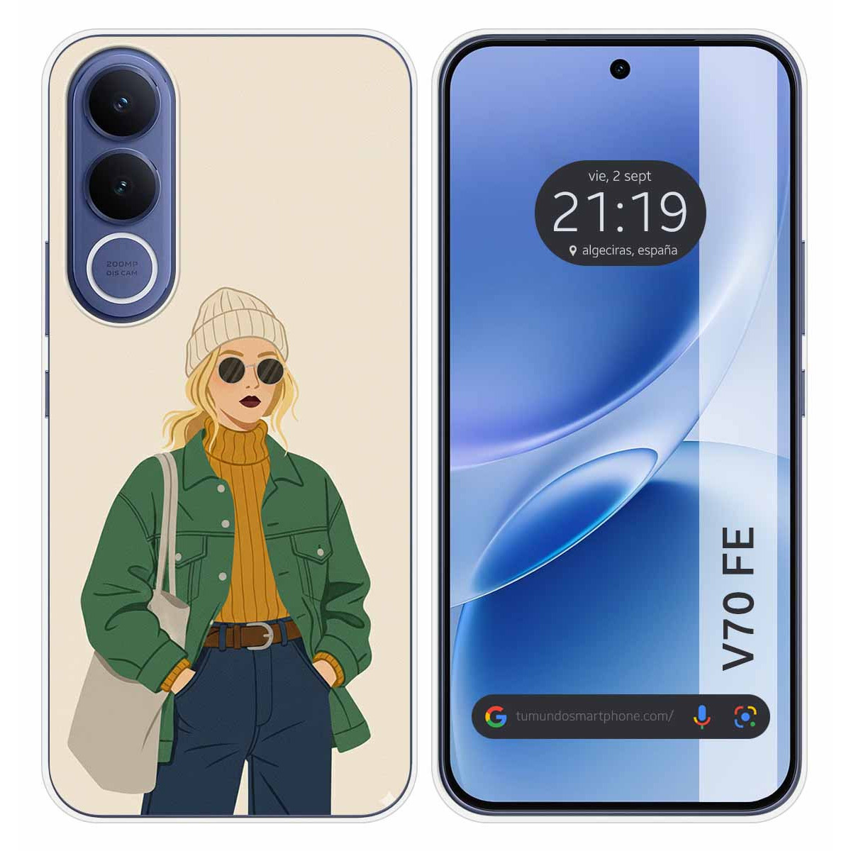 Funda Silicona para Vivo V70 FE diseño Mujer 03...