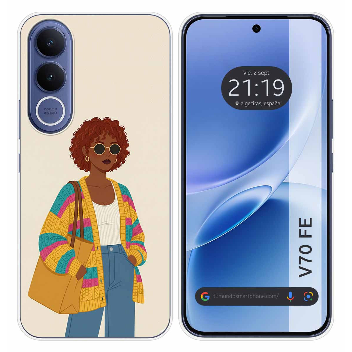 Funda Silicona para Vivo V70 FE diseño Mujer 05...