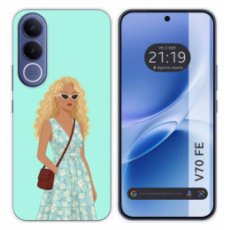 Funda Silicona para Vivo V70 FE diseño Mujer 07 Dibujos