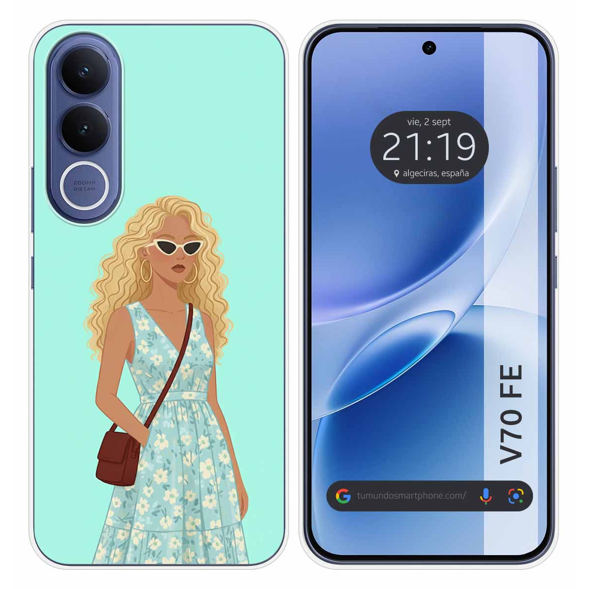 Funda Silicona para Vivo V70 FE diseño Mujer 07...