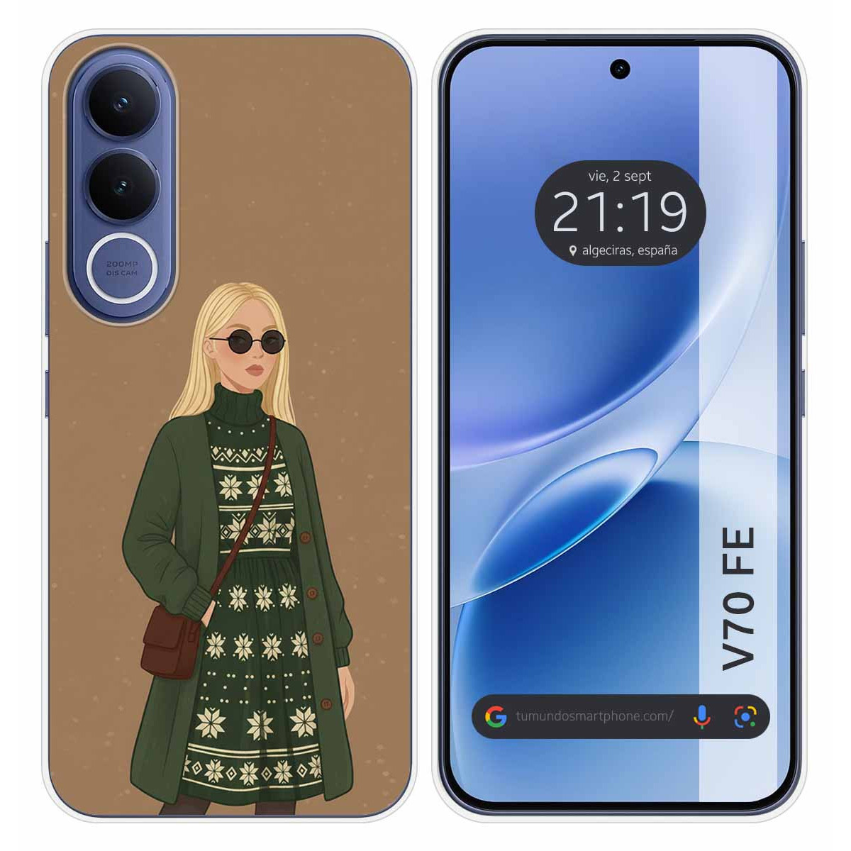 Funda Silicona para Vivo V70 FE diseño Mujer 08...