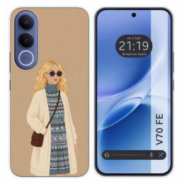 Funda Silicona para Vivo V70 FE diseño Mujer 10 Dibujos