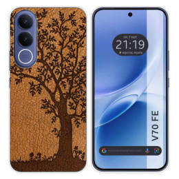 Funda Silicona para Vivo V70 FE diseño Cuero 03 Dibujos