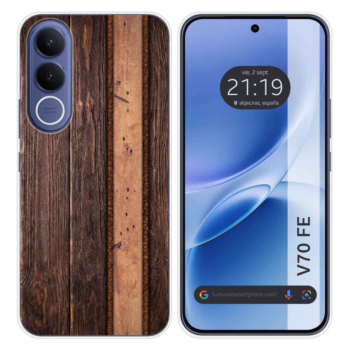 Funda Silicona para Vivo V70 FE diseño Madera...
