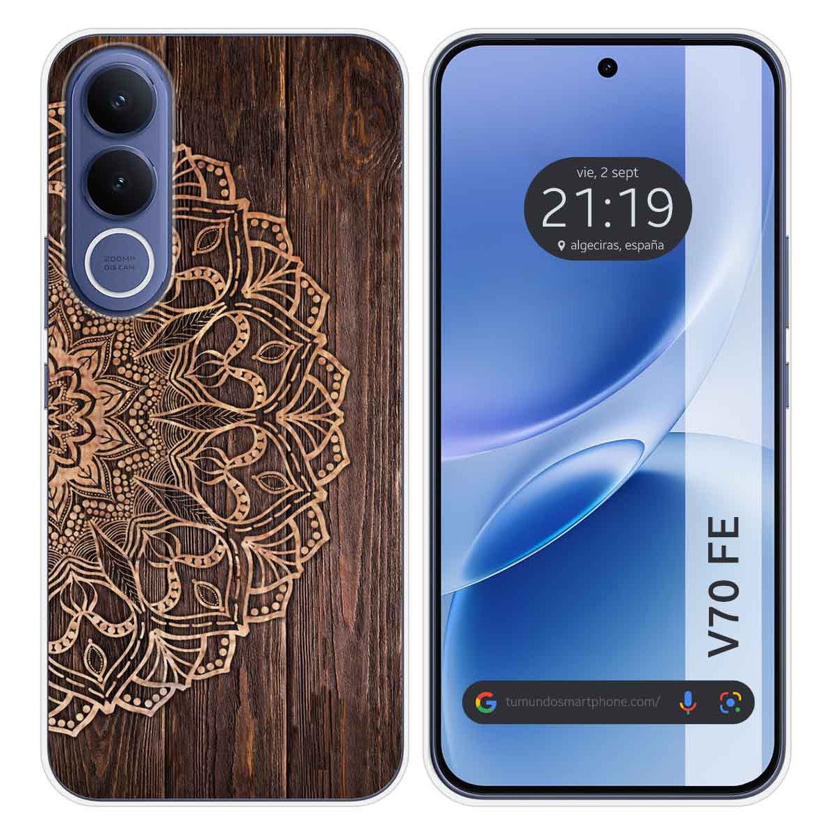 Funda Silicona para Vivo V70 FE diseño Madera...